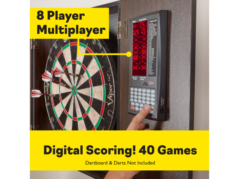 Viper Vault Deluxe Dartboard Cabinet with Pro Score