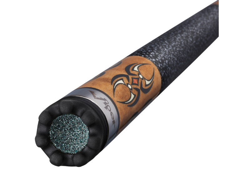 Viper Sinister Black and White Wrap with Brown Stain Billiard/Pool Cue Stick
