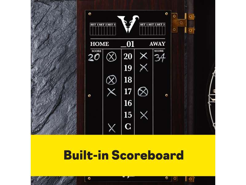 Viper Vault Deluxe Dartboard Cabinet with Pro Score