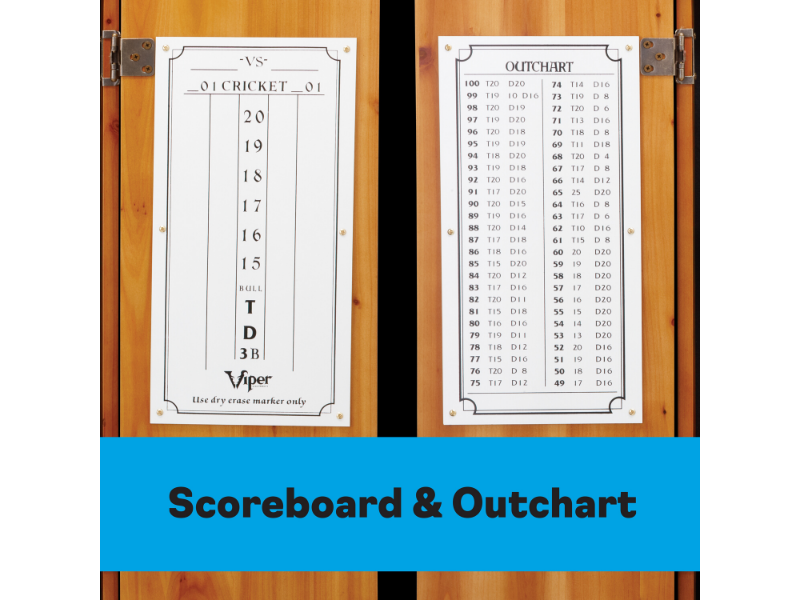 Viper Metropolitan Steel Tip Dartboard Cabinet