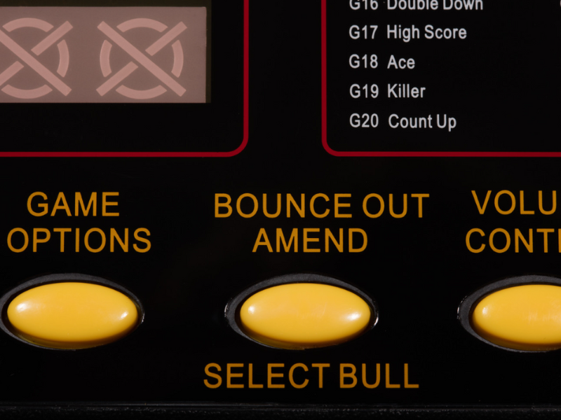 Arachnid Cricket Pro 800 Standing Electronic Dartboard's Buttons