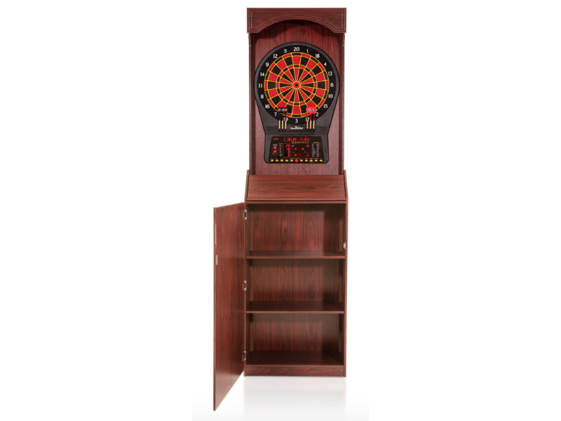 Arachnid Cricket Pro 800 Standing Electronic Dartboard Opened
