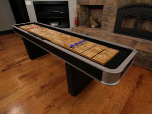Atomic 9’ Platinum Shuffleboard Table's Top View