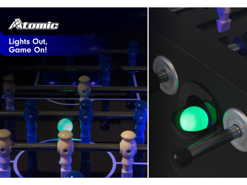 Atomic Azure 56" LED Light Up Foosball Table's LED Ball