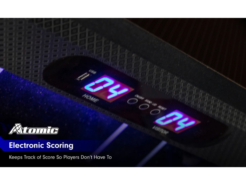 Atomic Azure 56" LED Light Up Foosball Table' Scorer