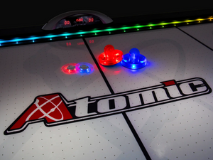 Atomic Top Shelf 7.5' LED Illuminated Air Hockey Table's Playfield