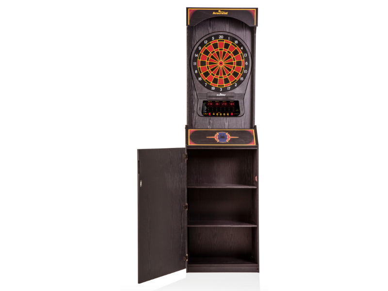 Arachnid Cricket Pro 650 Standing Electronic Dartboard Opened