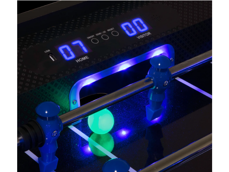Atomic Azure 56" LED Light Up Foosball Table's Goal