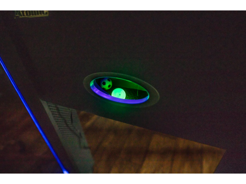 Atomic Azure 56" LED Light Up Foosball Table's Ball Return