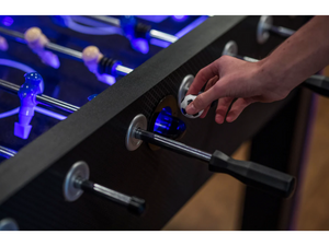Atomic Azure 56" LED Light Up Foosball Table's Handles