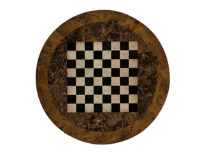 Butler Specialty Company Carlyle Fossil Stone Round Game Table's Top View