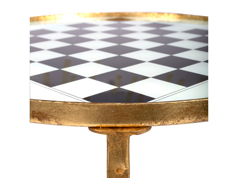 Butler Specialty Company Judith Antique Gold Game Table's Close-up View