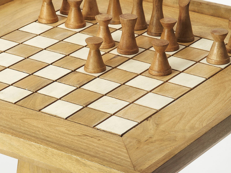 Butler Specialty Company Levon Natural Mango Game Table's Close-up View