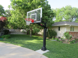First Team Attack In Ground Adjustable Basketball Goal on Display
