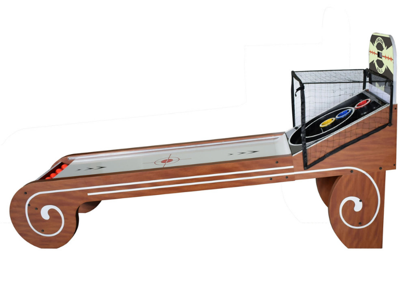 Hathaway Boardwalk 8 Foot Roll Hop and Score Arcade Game Table's Side View