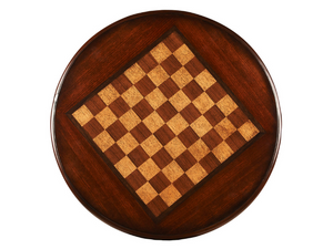 Butler Specialty Company Colbert 22" Round Pedestal Game Table's Chess/Checkers Side