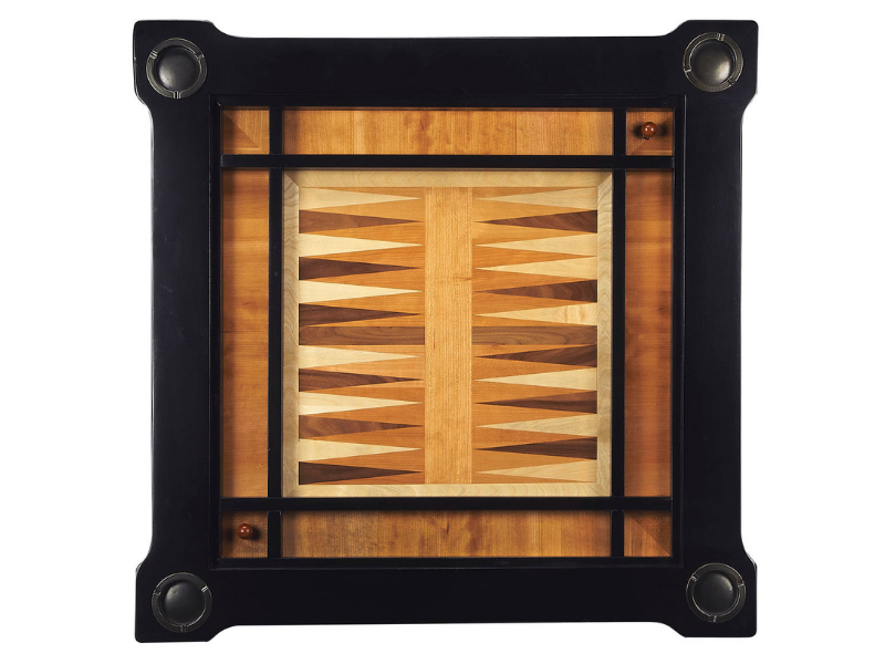 Butler Specialty Company Vincent Black Licorice Multi-Game Card Table's Backgammon Side