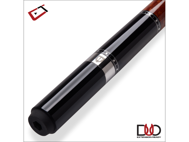 Cuetec Cynergy Truewood Leopard I Cue's Duo Extension Ready Bumper