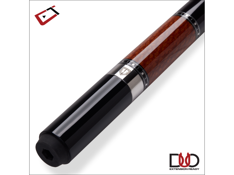 Cuetec Cynergy Truewood Leopard II Cue's Duo Extension Ready Bumper