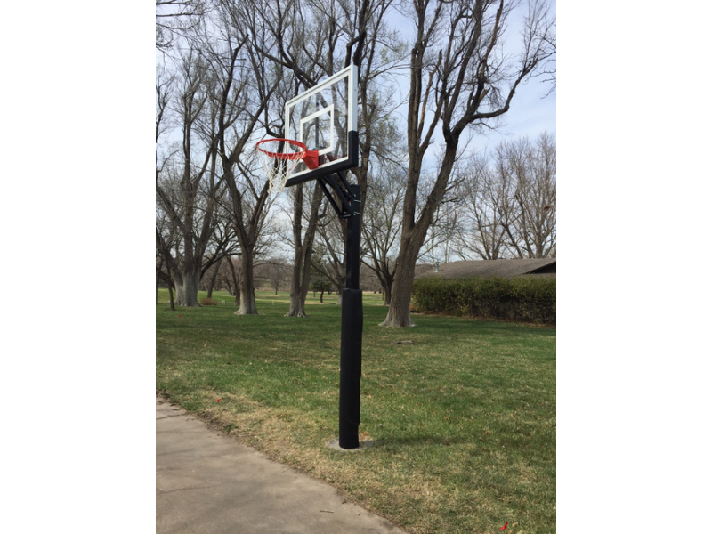 First Team Champ In Ground Adjustable Basketball Goal on Display