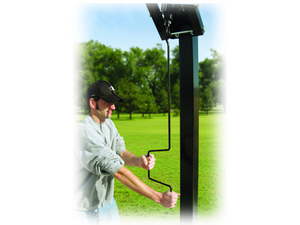 First Team Vector In Ground Adjustable Basketball Goal's Adjustment Feature