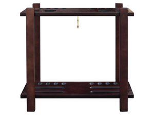 Hathaway Classic Floor Billiard Pool Cue Rack in Mahogany
