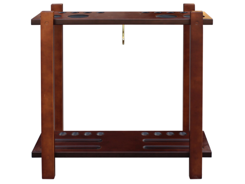 Hathaway Classic Floor Billiard Pool Cue Rack in Walnut