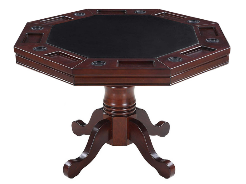 Hathaway Kingston 48" Poker Table - walnut finish