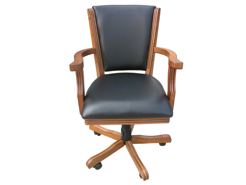 Hathaway Kingston 48" Poker Table Combo Set's Chair - oak finish