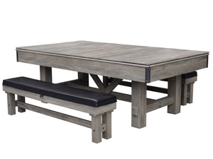 Hathaway Logan 7 Foot Pool Table Combo Set with Benches