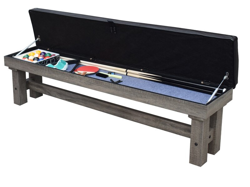 Hathaway Logan 7 Foot Pool Table's Opened Bench