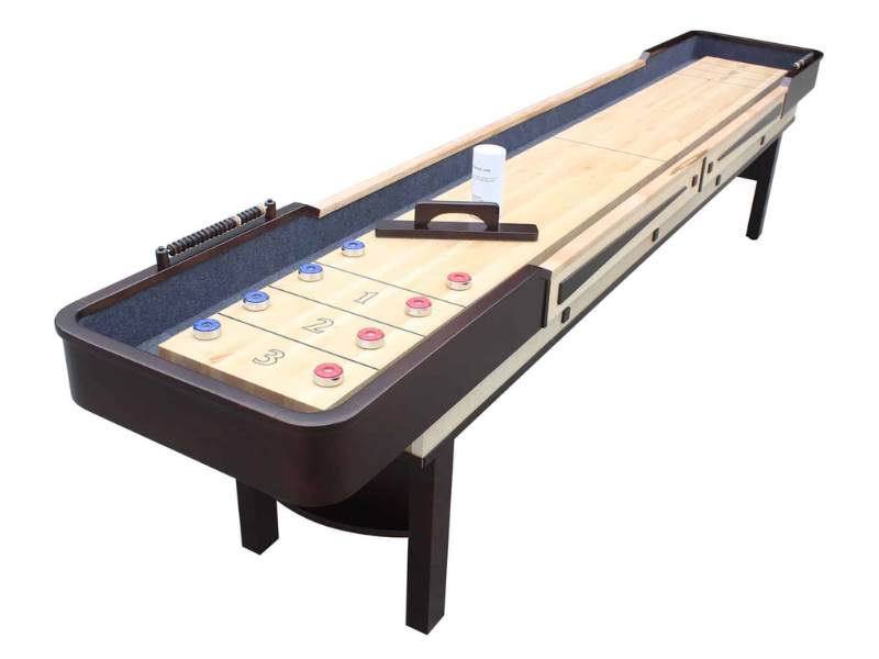 Hathaway Merlot 12 Foot Shuffleboard Table in Espresso