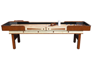Hathaway Merlot 9 Foot Shuffleboard Table's Side View