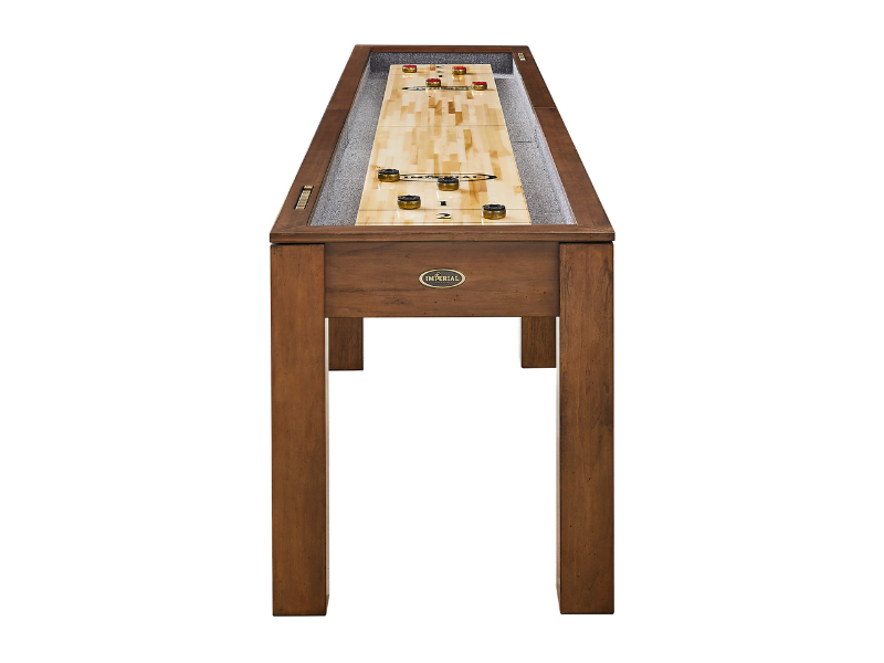 Imperial 12 Foot Penelope Shuffleboard Table's Front View