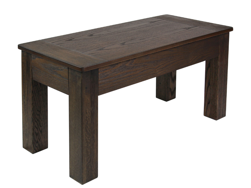 Imperial 36" Unpadded Bench in Weathered Dark Chestnut