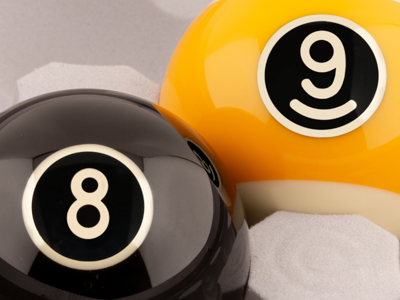 Imperial Streamline Billiard Ball Set's Close-up View