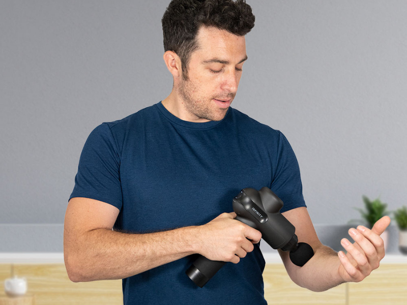 Infinity  PR Pro Endurance Percussion Massage Device on Display