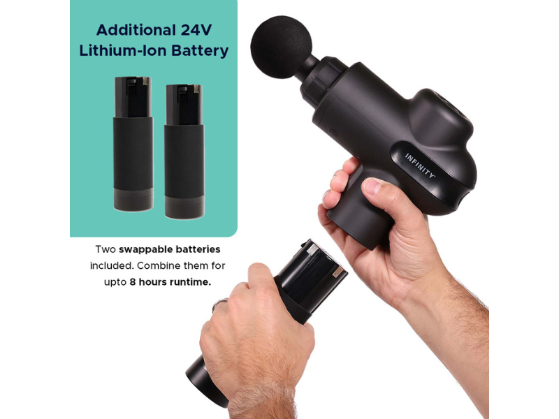 Infinity  PR Pro Endurance Percussion Massage Device's Batteries Swap