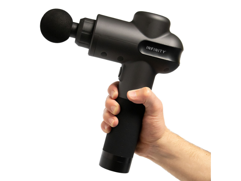 Infinity  PR Pro Endurance Percussion Massage Device in Hand
