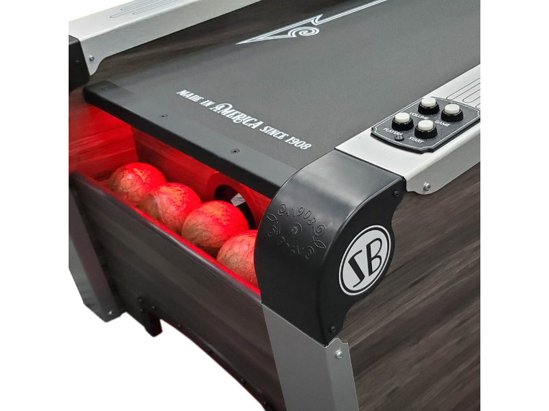 Skee-Ball Home Arcade Premium with Coal Cork's Close-up View