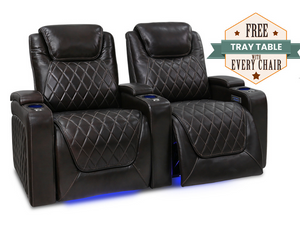 Valencia Oslo Dark Chocolate Home Theater Seating Row of 2