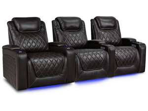 Valencia Oslo XL Dark Chocolate Home Theater Seating Row of 3