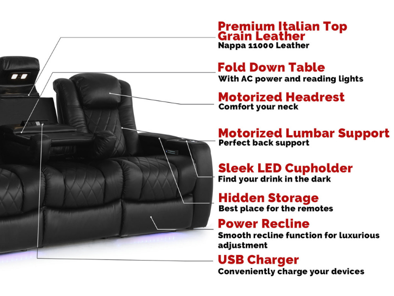 Valencia Tuscany Console Home Theater Seating's Description