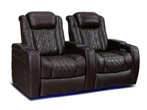 Valencia Tuscany XL Dark Chocolate Home Theater Seating Row of 2
