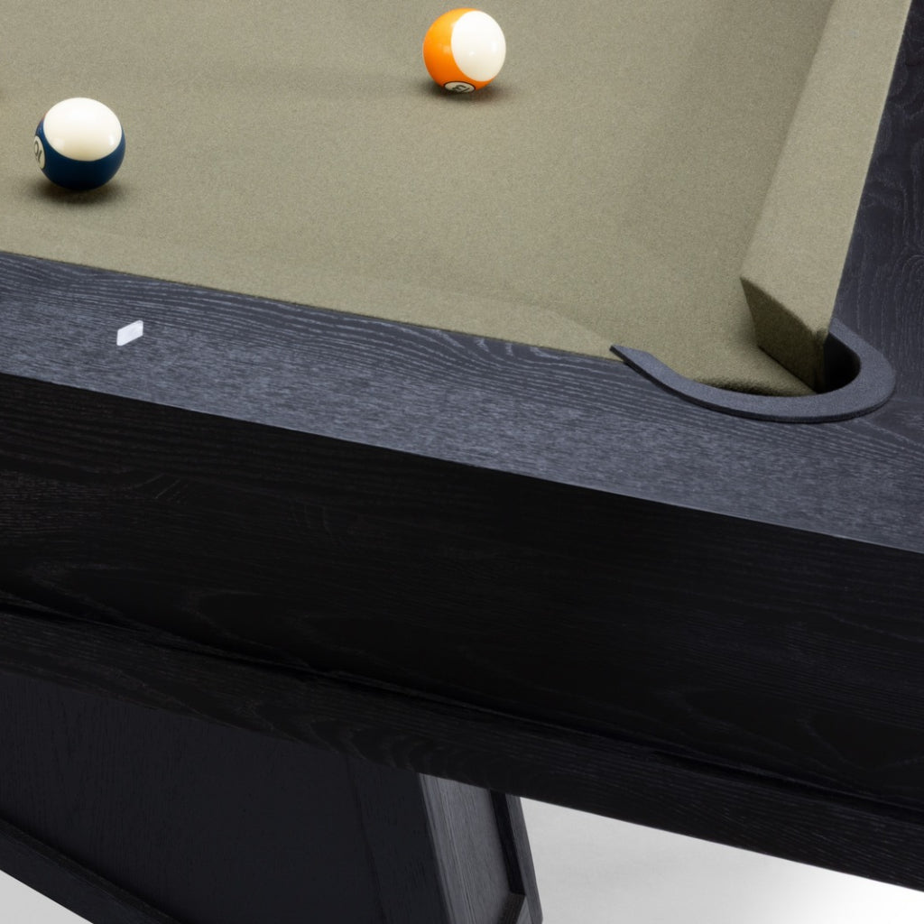 American Heritage Ann Arbor 8 Foot Pool Table Corner View - Game Room Spot