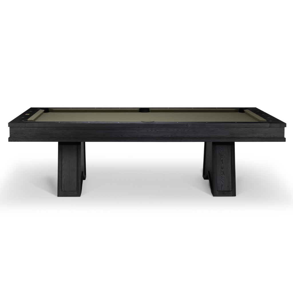 American Heritage Ann Arbor 8 Foot Pool Table Side View - Game Room Spot