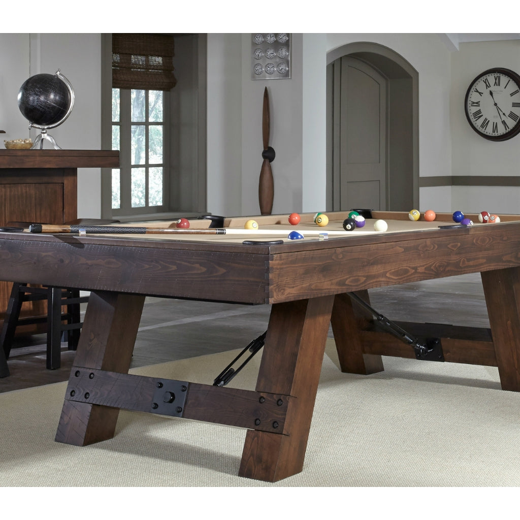 American Heritage Savannah 8' Pool Table in Sable detail - Game Room Spot