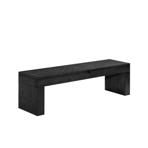 American Heritage Dining Storage Bench in Black - Game Room Spot