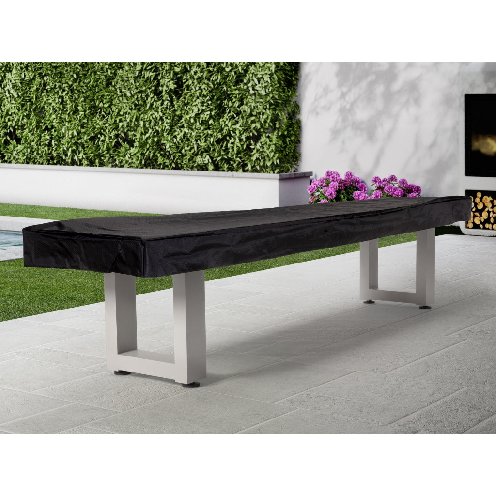 American Heritage Lanai 12 Foot Outdoor Shuffleboard Table with Cover - Game Room Spot