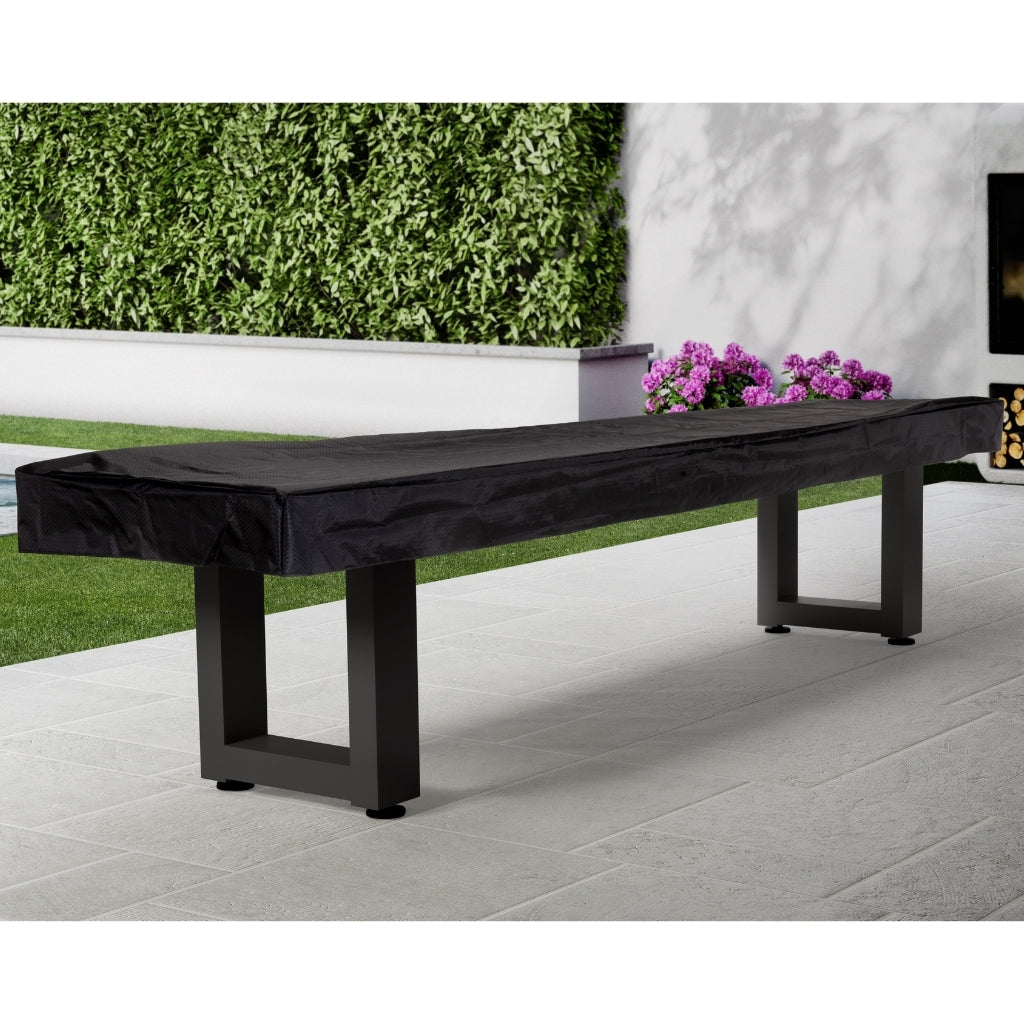 American Heritage Lanai 9 Foot Outdoor Shuffleboard Table with Cover - Game Room Spot